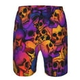 thumbnail image 4 of Disketp Men'S Swim Trunks Hawaiian Breathable Surf Beach Swimsuits Mesh Lining Beach Shorts With Pockets-Skull, 4 of 9