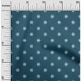 thumbnail image 2 of oneOone Polyester Spandex Dark Teal Blue Fabric Asian Block Print Craft Projects Decor Fabric Printed By The Yard 56 Inch Wide, 2 of 4