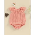 thumbnail image 3 of Suealasg Baby Girls Summer Outfit Short Sleeve Crew Neck Romper Bodysuit 3M 6M 9M 12M 18M 24M Cute One Piece Clothes for Newborn Girls, 3 of 9
