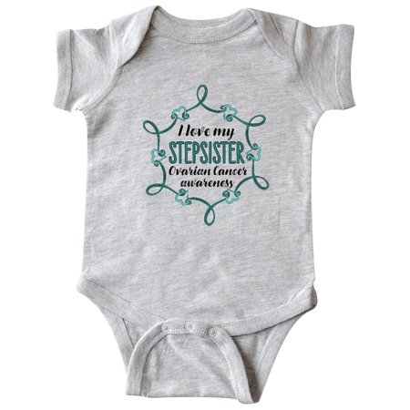 

Inktastic I Love My Stepsister Ovarian Cancer Awareness Gift Baby Boy or Baby Girl Bodysuit