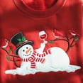 thumbnail image 2 of Snowman Embroidered SweatShirt, Christmas Snowman Shirt, Funny Christmas Tee Shirt, Snowman With Wine Shirt, Christmas Gift For Women, 2 of 5