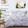 thumbnail image 3 of 3 Piece Purple Floral Duvet Cover Set California King,Microfiber Comforter/Quilt Cover with Corner Ties and 2 Pillowcases,Hydrangeas Flower Spring Summer Botanical Soft Bedding with Zipper Closure, 3 of 8