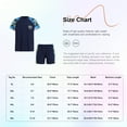 thumbnail image 7 of zdhoor Kids Boys 2 Piece Swimsuit Short Sleeve Rash Guard Shirt with Shorts Bathing Set UPF 50+ Navy Blue& Yellow XXL, 7 of 7