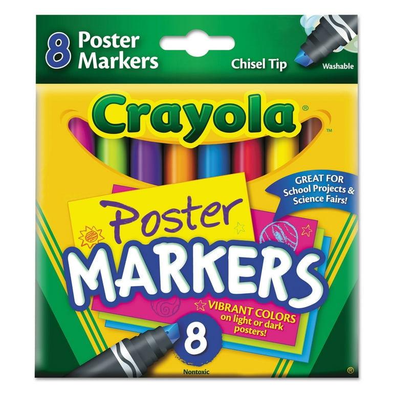 Color Me Clearly” Primary Color Window/Poster Marker 8 Marker Set