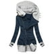 thumbnail image 1 of ICHUANYI Clearance Women Fashion Solid Jacket Zipper Pocket Sweatshirt Long Sleeve Coat(Navy, L) ICHUANYI WER2023081115505, 1 of 2