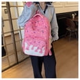 thumbnail image 5 of 3 Piece Backpack Set Hot Pink 15.6 Inch Laptop Bag Waterproof Nylon Large Capacity School Bookbag with Lunch Box Pencil Case Lightweight Travel Daypack, 5 of 6