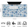 thumbnail image 5 of Long Mouse Pads for Desk,Blue Christmas Snowflake Pattern Desk Mats on Top Of Desks, Desk Mouse Pad Extra Large with 3mm Non-Slip Base and Stitched Edge for Gaming,Office,Work,Home 47.3x23.6in, 5 of 5