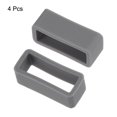 thumbnail image 3 of Uxcell Watch Band Strap Loops Silicone Watch Holder Keeper for 18mm Width Watch Band, Deep Gray 4 Pack, 3 of 5