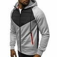 thumbnail image 5 of Xzbqbs Mens Track Jacket Casual Hoodies for Men with Zipper Pocket Full Zipper Long Sleeve Lightweight Hooded Sweatshirt Jacket, 5 of 7