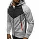 thumbnail image 5 of Dolkfu Chaquetas con capucha de parcheo estilo masculino con cremallera, en bloque de colores, casuales, de manga larga, con bolsillos. M, 5 of 8
