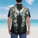 thumbnail image 4 of Fotbe Floral Angelic White Wings Camisa Hawaiana para Hombre Unisex – Camisa Casual de Verano con Botones de Manga Corta de Algodón y Lino,Medium, 4 of 7
