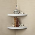 thumbnail image 3 of Danya B. White Veneer Corner Radial Shelves (Set of 2), 3 of 7