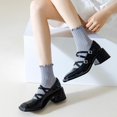 thumbnail image 7 of Zhengup Womens Ruffle Socks Crew Casual Cotton Frilly Breathable Cute Knit Lettuce Trim Ankle Solid Socks 6 Pack, 7 of 7