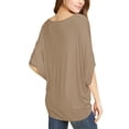 Lock And Love Women's Batwing Dolman Top - Flowy Long Sleeve, Draped Comfort, Plus Sizes S-3XL