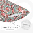 thumbnail image 3 of Uemuo Pink Flamingo Print Throw Pillow Case – Cozy & Soft Cushion Cover, Hypoallergenic Pillow Case for Sleeping, Perfect for Women with Envelope Closure-20"x30", 3 of 6