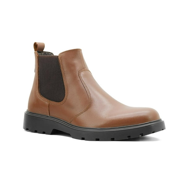 Bota Chelsea Para Hombre Con Elástico Suela Gruesa cafe 25.5