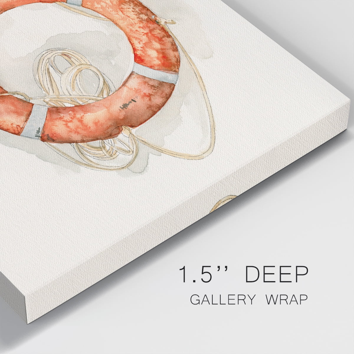 Wexford Home Nautical Safety I-Premium Gallery Wrapped Canvas, 10" x 10" - Ready to Hang