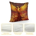 thumbnail image 4 of JEUXUS  Fantasy Phoenix Throw Pillow Covers Fire Burning Rising Phoenix Mystic Bird Square Pillow Cases  for Decorative Cushion Bed Couch Sofa Red, 4 of 5