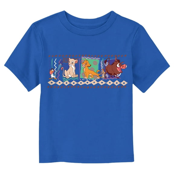 Toddler's Lion King Friends Print Graphic Tee Royal Blue 5T