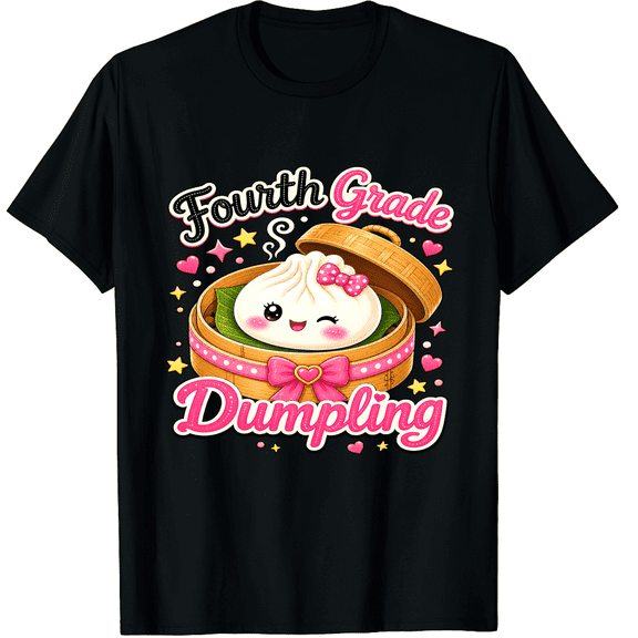 KeHetSoft 4th Grade Teacher Dumpling Pun Cotton Unisex T-Shirt