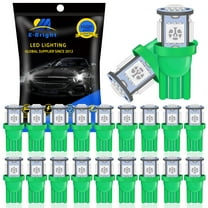 YM E-Bright Green T10 194 168 2825 W5W 5050 5-SMD LED Bulb for Car Replacement Interior Lights Wedge Dome, Trunk, Dashboard Bulb License Plate Light Lamp DC 12V, 20-Pack