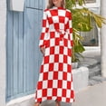 thumbnail image 3 of Vestido largo de cuadros croatas, vestido de fiesta, ropa de verano para mujer, vestido de noche para mujer, vestidos de noche para mujer, 3 of 4