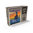 thumbnail image 2 of MyPuzzle - Great Lakes: Lake Michigan, Vintage Poster - Premium 500 Piece Jigsaw Puzzle for Adults, 2 of 6