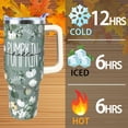 thumbnail image 3 of Fall Tumbler 40 oz Tumbler with Handle and Straw Lid Leak Proof - Welcome Home Pumpkin Coffee Mug Autumn Thanksgiving Fall Gifts for Women Happy Party, 3 of 6