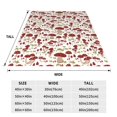 thumbnail image 5 of Bingfone Mushroom Print Flannel Fleece Blanket Throw Blanket For Bed,Sofa,Couch,Travel,Camping(60"X50"), 5 of 9