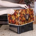 thumbnail image 3 of ZUXONGSY Maple Leaf Cat Toster Cover 2 Slice Toaster Oven Covers Dustproof Cover Wide Slot Compatible with Most 2-Slice Toasters Anti Fingerprints Fall Thanksgiving Decor, 3 of 7