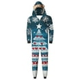 thumbnail image 3 of SwiftWear Onesie Christmas Family Matching Pajamas Adult Couples Men PJs Hooded Xmas Tree Snowflake One-Piece Sleepwear, 3 of 8