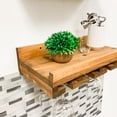 thumbnail image 2 of Rustic Luxe Tiered Wall Mounted Wine Rack and Stemware Holder Set, 2 of 7
