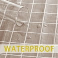 thumbnail image 5 of Checkered Vinyl Rectangle Tablecloth - 60 x 102 Inch - 100% Waterproof Oil Proof Spill Proof PVC Table Cloth, Wipe Clean Table Cover for Dining Table, Buffet Parties and Camping, Khaki, 5 of 6