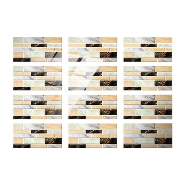 Leutsin Imitation Wall Tiles Crystal Film Tile Sticker Adhesive Floor Sticker Hot