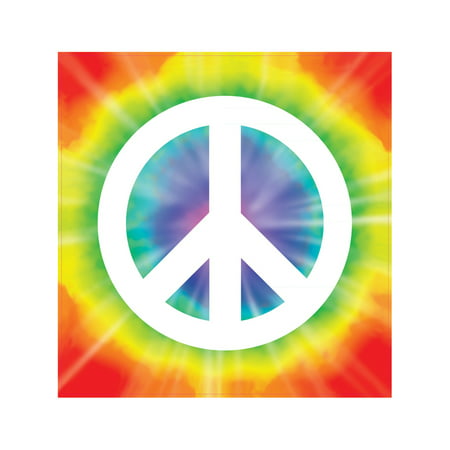 New 60's 70's Peace Sign Peel 'N Place Party Wall Clings Decoration