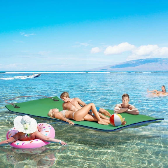 Resenkos 9' x 6' Durable Floating Water Mat for Lakes, Pools and Oceans - Green