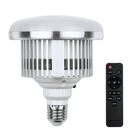 

Docooler 85W LED Light Bulb 3000K 6500K Photography Lamp Bulb Energy saving Adjustable Brightness E27 Mount with Remote Control for Photography Studio Home Warehouse Office Hotel