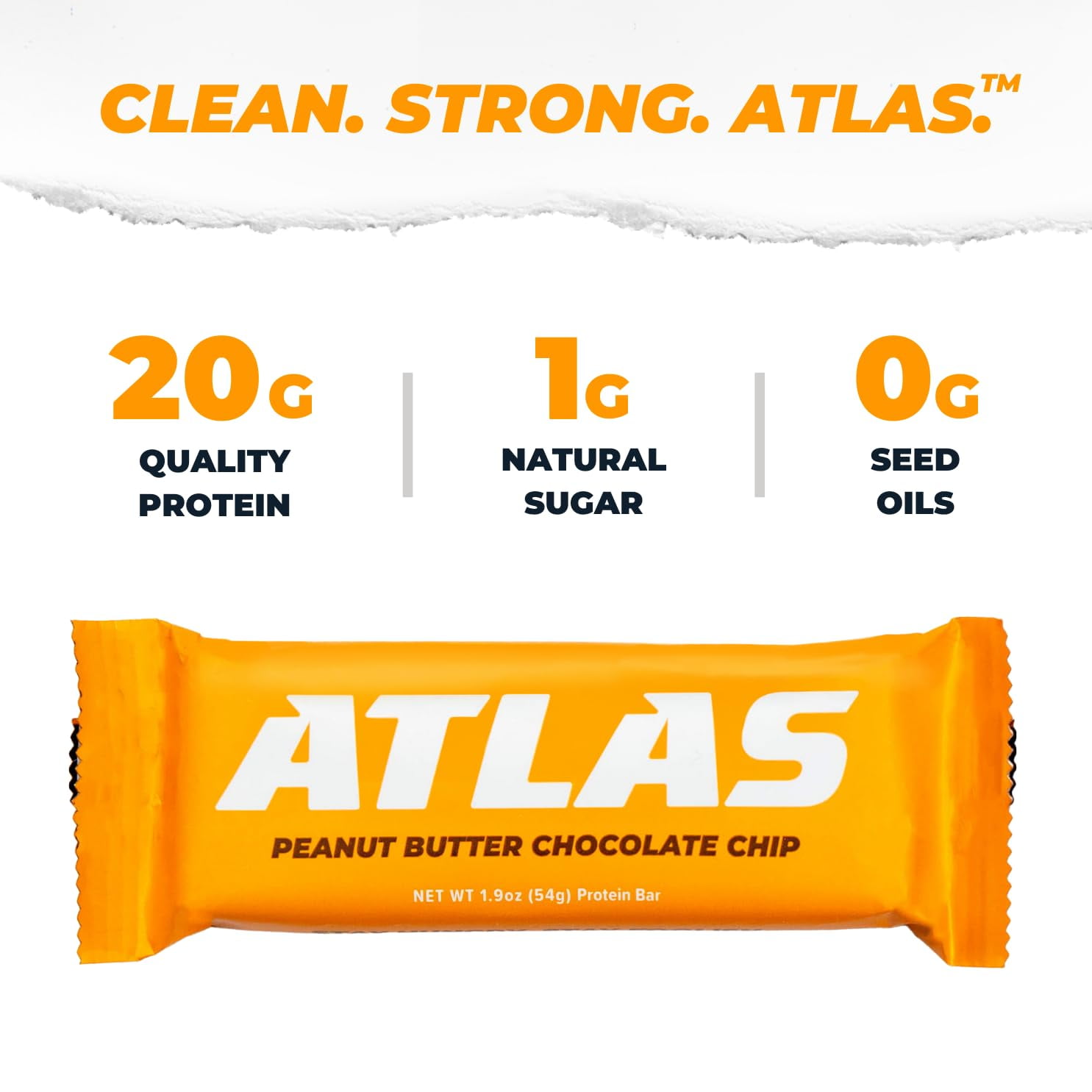 Atlas Protein Bar, Ultimate Whey Variety Pack, 20g Protein, 1g Sugar, 0g Seed Oil, 12-Pack