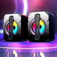 thumbnail image 2 of 2 Pcs Speaker USB Subwoofer Light Emitting Mini Computer Speaker, 2 of 5