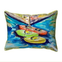 Betsy Drake Interiors Kayaks Large Indoor/Outdoor Pillow 16x20