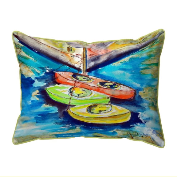 Betsy Drake Interiors Kayaks Large Indoor/Outdoor Pillow 16x20