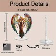 thumbnail image 2 of Rotating acrylic ornament featuring a stunning stained glass angel with vibrant colors and intricate details on a white background, 2 of 7