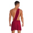 thumbnail image 3 of iiniim Men's Toga Costume Mythology Ancient Greek Caesar Roman Halloween Party Cosplay Fancy Dress Burgundy XL, 3 of 7