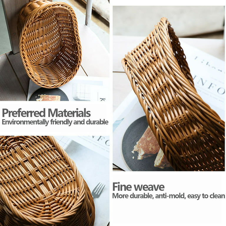 Small Wicker Baskets for Organizing, Recycled Paper Rope Storage Basket  Container Bins for Shelves Bathroom Cupboards Drawer, Decorative Square Basket  Organizer,1PC 