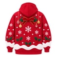 thumbnail image 6 of CAIVO Men Women Unisex Christmas Pet Pouch Hoodie Snowman Sweatshirt with Pocket for Dogs Cats With Zipper Pockets For Holiday Party Tops, 6 of 6