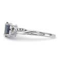thumbnail image 3 of Auriga Fine Jewelry 14K White Gold Oval Created Alexandrite and Diamond Ring for Women Size 7, 3 of 6