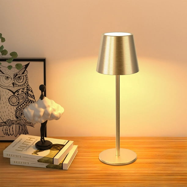 Lámpara JACKYLED Gold, inalámbrica, ajustable, altura, batería de 5000 mAh