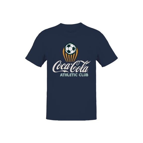 Officially Licensed Coca Cola Athletic Club Soccer Logo Men's T-shirt