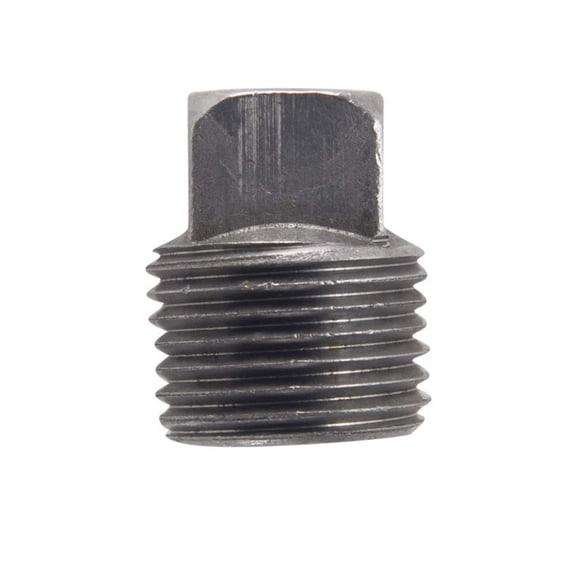 Enchufe Billco de 1/8 pulgadas Cabezal cuadrado MPT de acero negro