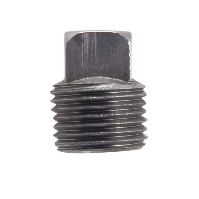 Enchufe Billco de 1/8 pulgadas Cabezal cuadrado MPT de acero negro